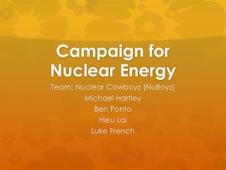 Campaign for Nuclear Energy