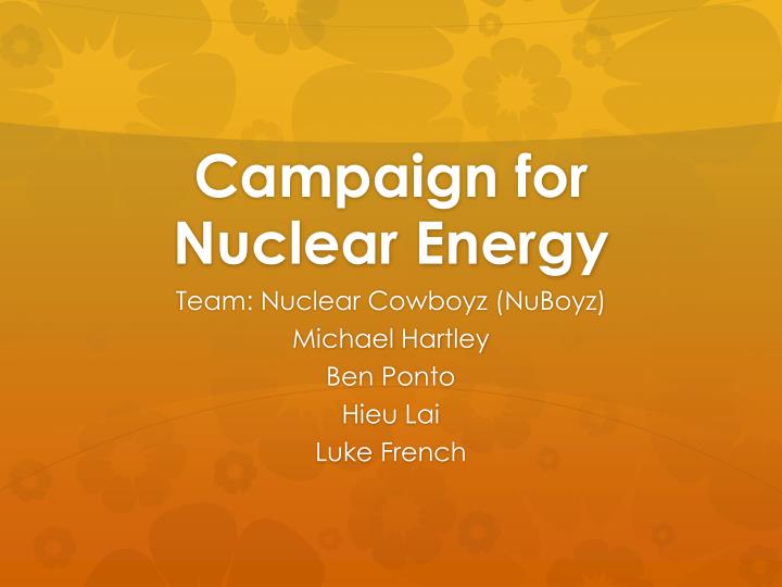 campaign for nuclear energy
