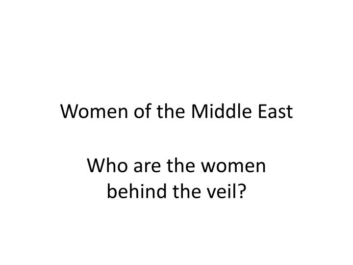 women of the middle east
