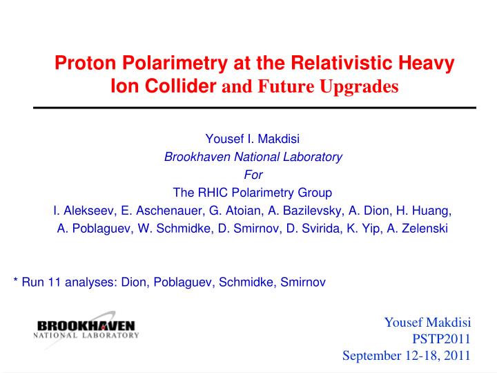 proton polarimetry at the relativistic heavy ion collider and future upgrades