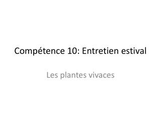 comp tence 10 entretien estival
