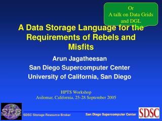 A Data Storage Language for the Requirements of Rebels and Misfits