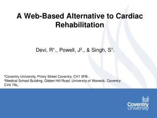 A Web-Based Alternative to Cardiac Rehabilitation