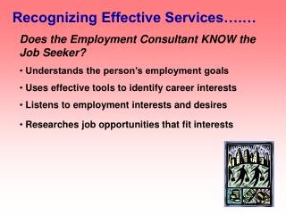 Recognizing Effective Services….…