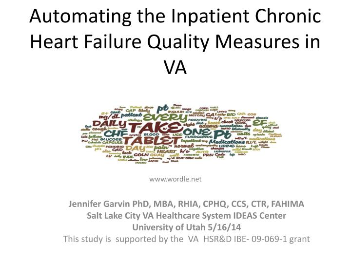 automating the inpatient chronic heart failure quality measures in va