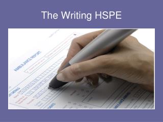 The Writing HSPE