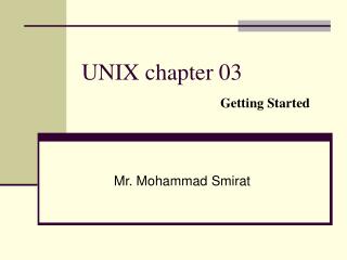 UNIX chapter 03 Getting Started