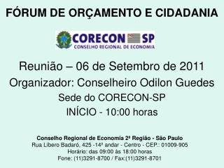 f rum de or amento e cidadania