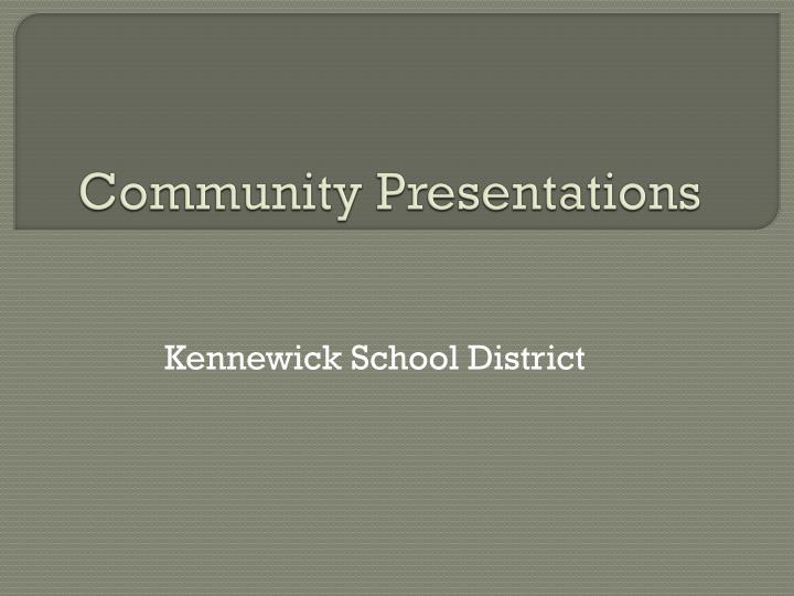 community presentations