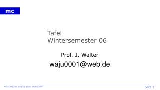 tafel wintersemester 06