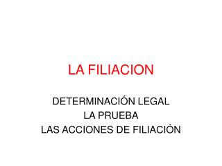la filiacion