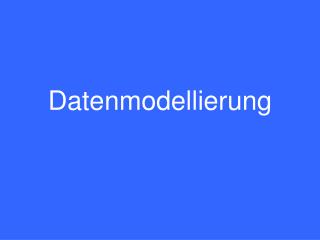 datenmodellierung