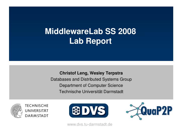 middlewarelab ss 2008 lab report