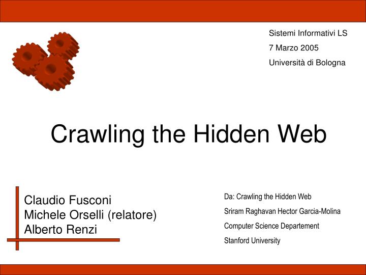 crawling the hidden web