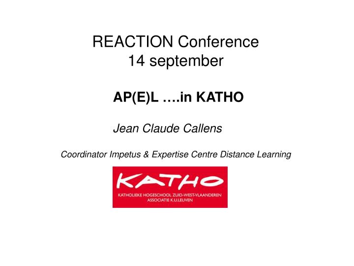 reaction conference 14 september