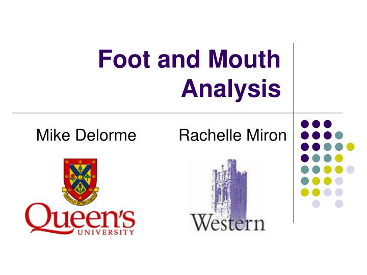 foot and mouth analysis