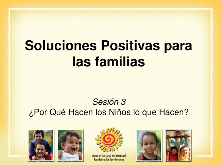 soluciones positivas para las familias