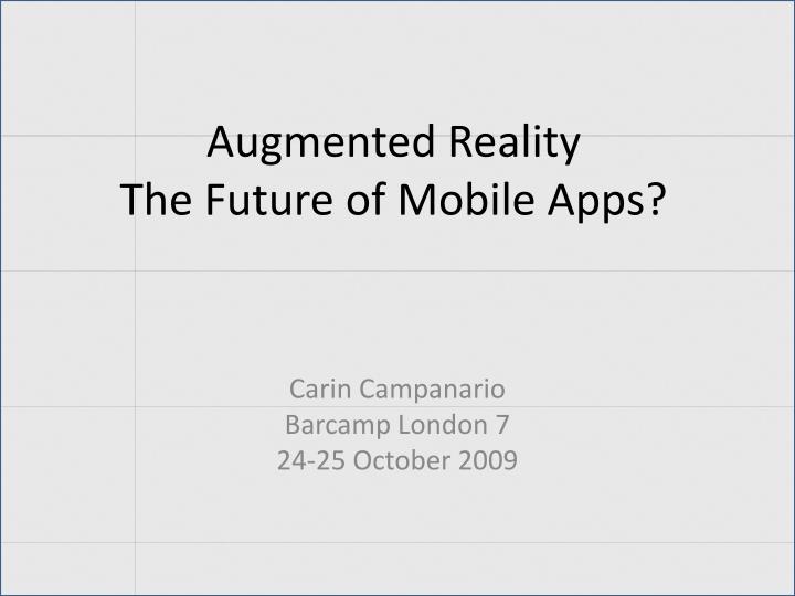 augmented reality the future of mobile apps