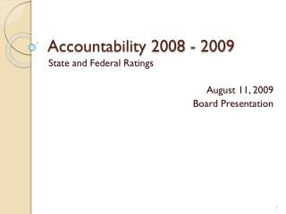 Accountability 2008 - 2009