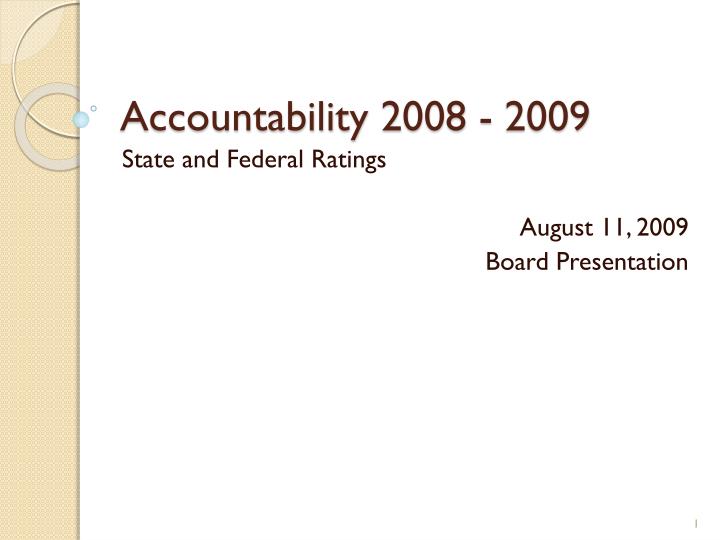 accountability 2008 2009