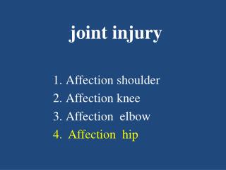 joint injury