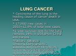 LUNG CANCER - slide 1