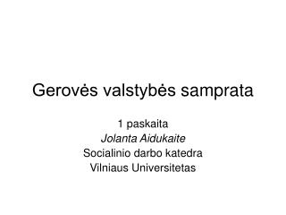 gerov s valstyb s samprata