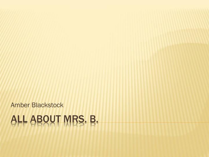 amber blackstock