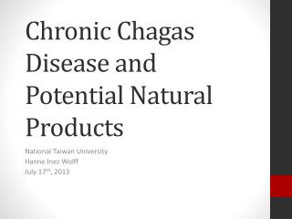 Chronic Chagas Disease and Potential Natural Products