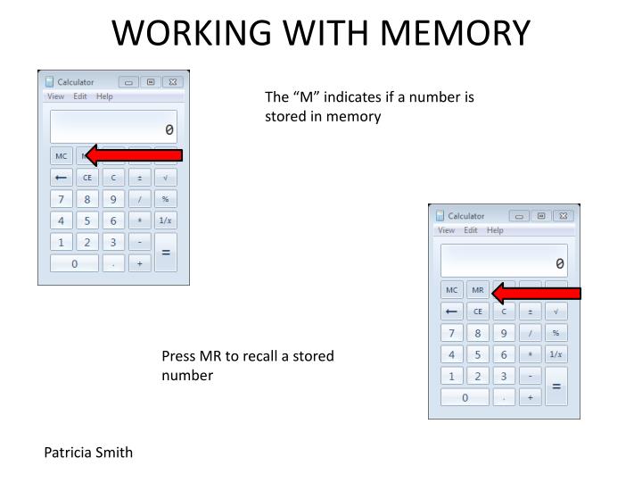 working with memory