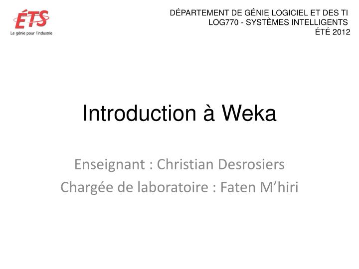 introduction weka