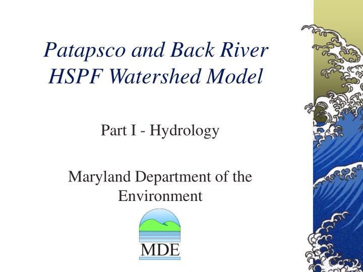 patapsco and back river hspf watershed model