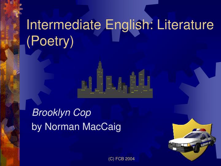 intermediate english literature poetry