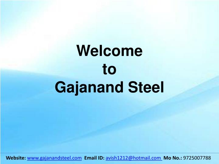 welcome to gajanand steel