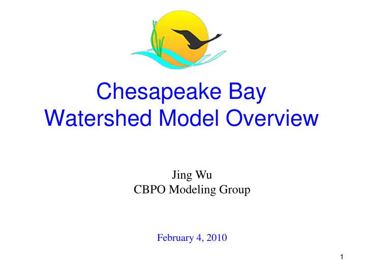 chesapeake bay watershed model overview