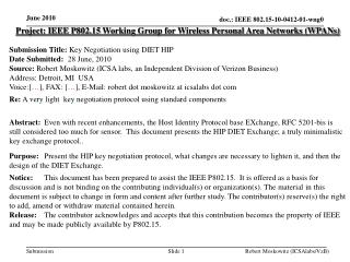 Project: IEEE P802.15 Working Group for Wireless Personal Area Networks (WPANs) ?