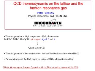 QCD thermodynamic on the lattice and the hadron resonance gas