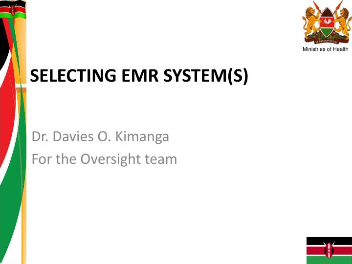 selecting emr system s