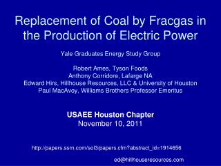 USAEE Houston Chapter November 10, 2011