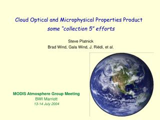 Cloud Optical and Microphysical Properties Product