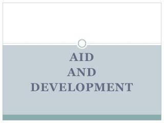 Aid and Development