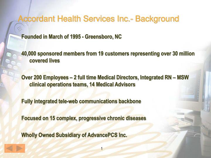 accordant health services inc background