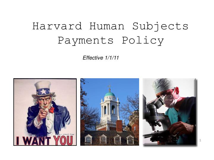 harvard human subjects payments policy