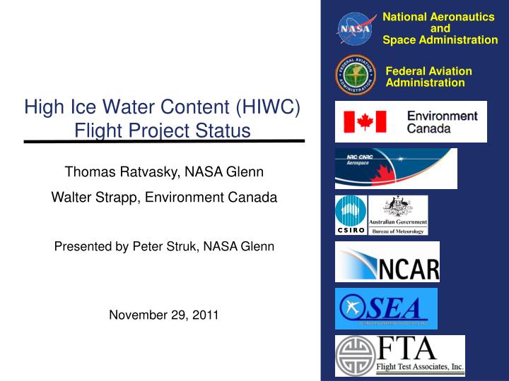 high ice water content hiwc flight project status