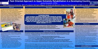 A Task Oriented Approach to Upper Extremity Rehabilitation in a Developing Country