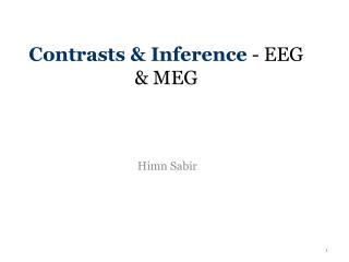 Contrasts &amp; Inference - EEG &amp; MEG