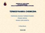 TERMODYNAMIKA CHEMICZNA - slide 1