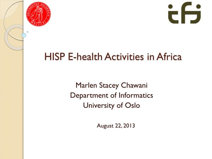 hisp e health activities in africa