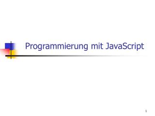 programmierung mit javascript