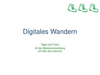 digitales wandern